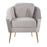 LumiSource Dahlia Chair, Gold Steel/Silver Velvet