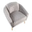 LumiSource Dahlia Chair, Gold Steel/Silver Velvet