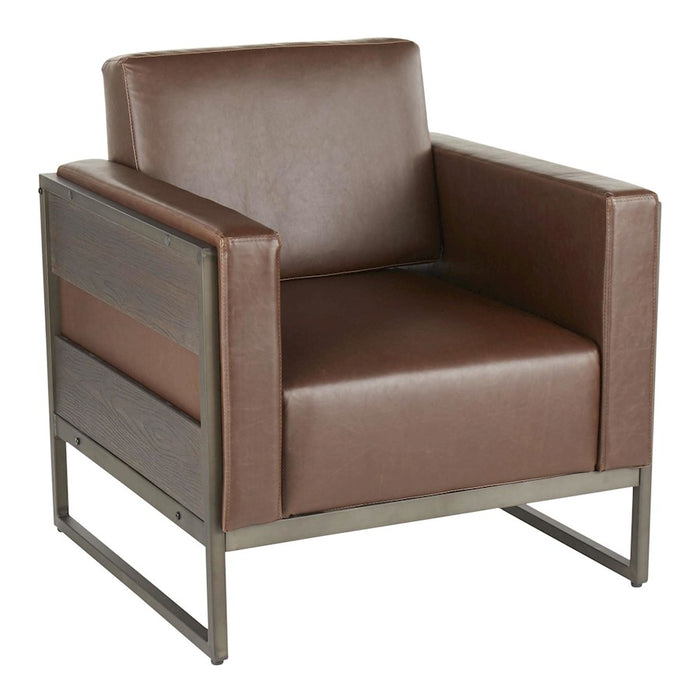 LumiSource Drift Lounge Chair, Antique/Espresso/Brown - CHR-DRIFTANBN