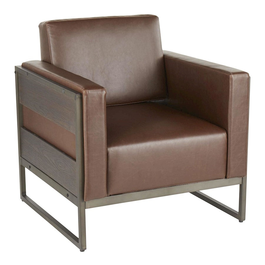 LumiSource Drift Lounge Chair, Antique/Espresso/Brown - CHR-DRIFTANBN