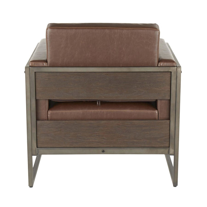 LumiSource Drift Lounge Chair, Antique/Espresso/Brown