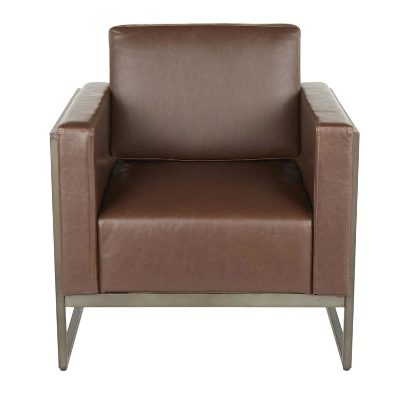 LumiSource Drift Lounge Chair, Antique/Espresso/Brown