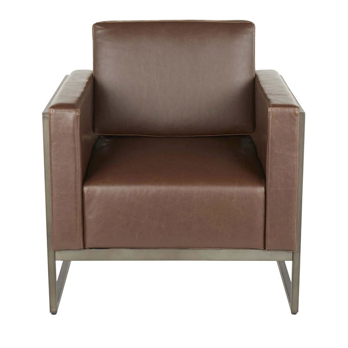 LumiSource Drift Lounge Chair, Antique/Espresso/Brown