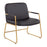 LumiSource Duke Accent Chair in Gold Steel/Black PU - CHR-DUKEAUPUBK