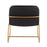 LumiSource Duke Accent Chair in Gold Steel/Black PU