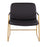 LumiSource Duke Accent Chair in Gold Steel/Black PU