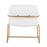 LumiSource Duke Accent Chair in Gold Steel/White PU