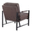 LumiSource Franklin Arm Chair in Black Steel/Espresso PU