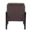 LumiSource Franklin Arm Chair in Black Steel/Espresso PU