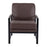 LumiSource Franklin Arm Chair in Black Steel/Espresso PU