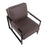 LumiSource Franklin Arm Chair in Black Steel/Espresso PU