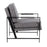 LumiSource Franklin Arm Chair in Black Steel/Grey PU
