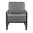 LumiSource Franklin Arm Chair in Black Steel/Grey PU