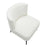 LumiSource Luna Fran Slipper Chair, Black Metal/White Sherpa
