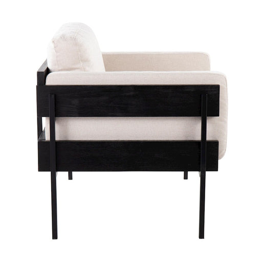 LumiSource Kari Chair, Black Metal/Cream
