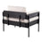 LumiSource Kari Chair, Black Metal/Cream