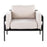 LumiSource Kari Chair, Black Metal/Cream