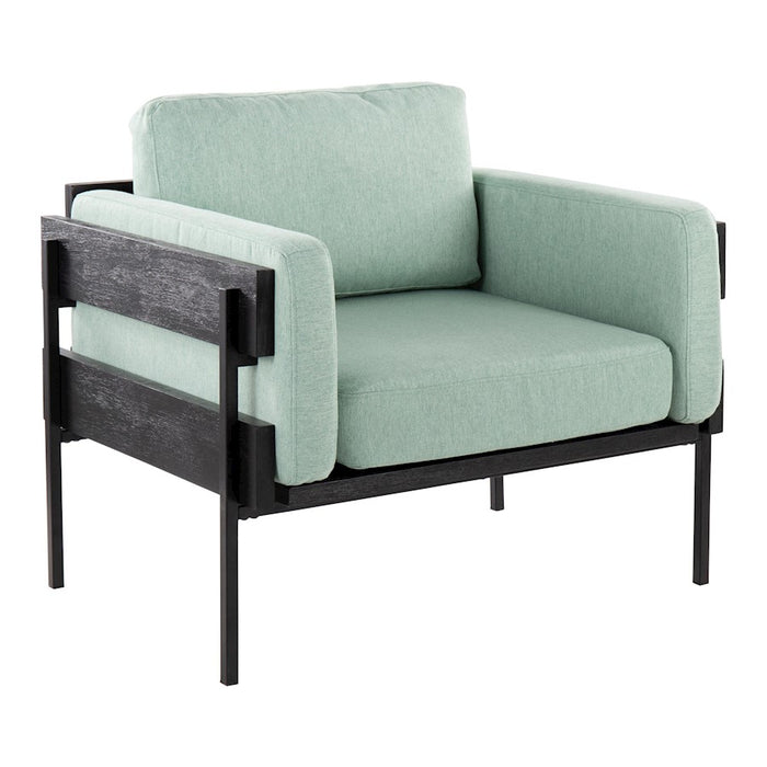 LumiSource Kari Chair, Black/Light Green - CHR-KARI2BKBKLGN