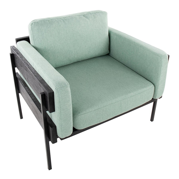LumiSource Kari Chair, Black/Light Green