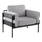 LumiSource Kari Chair, Black/Light Grey - CHR-KARI2BKBKLGY