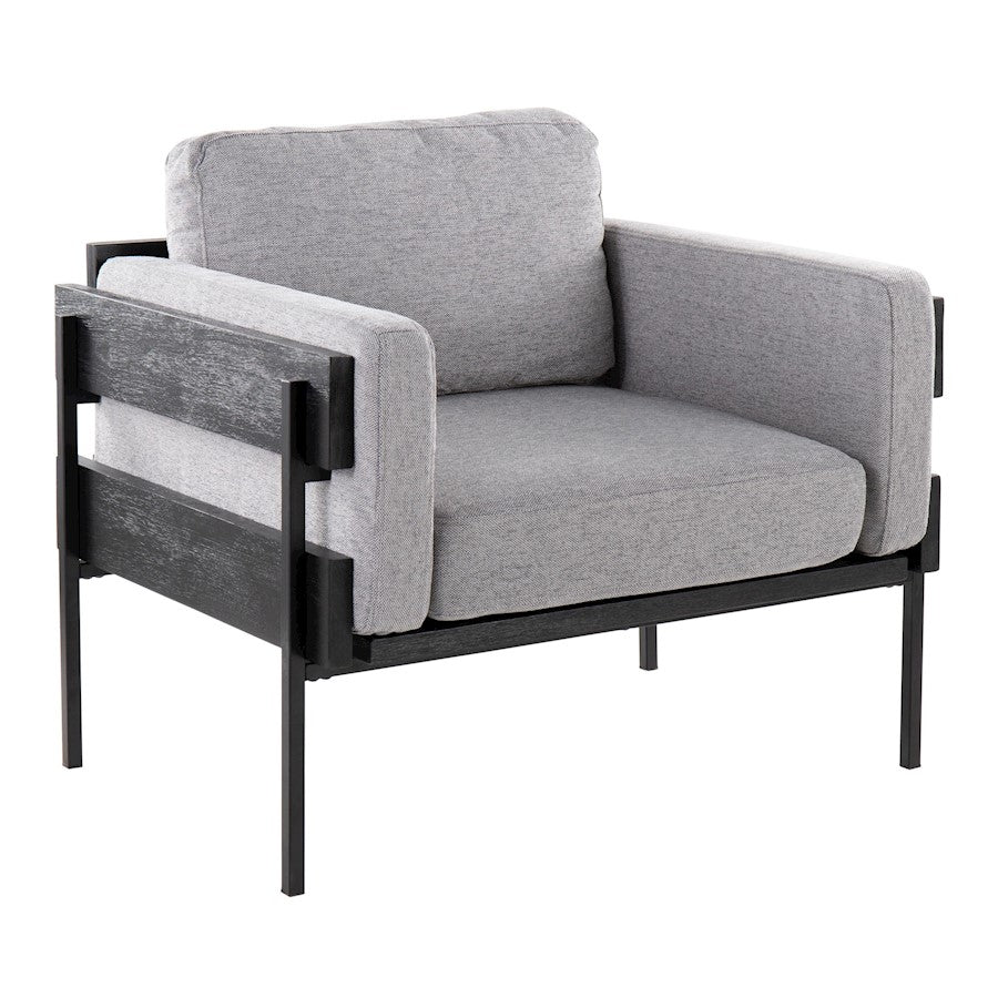 LumiSource Kari Chair, Black/Light Grey - CHR-KARI2BKBKLGY