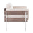 LumiSource Kari Chair, White Metal/Grey Wood/Cream