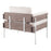 LumiSource Kari Chair, White Metal/Grey Wood/Cream