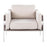 LumiSource Kari Chair, White Metal/Grey Wood/Cream