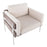 LumiSource Kari Chair, White Metal/Grey Wood/Cream