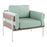 LumiSource Kari Chair, White/Grey Wood/Light Green - CHR-KARI2WGYLGN