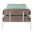 LumiSource Kari Chair, White/Grey Wood/Light Green