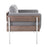 LumiSource Kari Chair, White Metal/Grey Wood/Light Grey