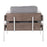 LumiSource Kari Chair, White Metal/Grey Wood/Light Grey