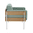 LumiSource Kari Chair, White/Natural Wood/Light Green