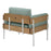 LumiSource Kari Chair, White/Natural Wood/Light Green