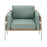 LumiSource Kari Chair, White/Natural Wood/Light Green