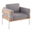 LumiSource Kari Chair, White/Natural Wood/Light Grey - CHR-KARI2WNALGY