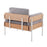 LumiSource Kari Chair, White/Natural Wood/Light Grey