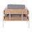 LumiSource Kari Chair, White/Natural Wood/Light Grey