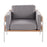 LumiSource Kari Chair, White/Natural Wood/Light Grey