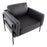 LumiSource Kari Chair, Black/Black Wood/Black PU