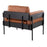 LumiSource Kari Chair, Black/Black Wood/Camel PU