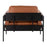 LumiSource Kari Chair, Black/Black Wood/Camel PU