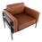 LumiSource Kari Chair, Black/Black Wood/Camel PU