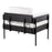 LumiSource Kari Chair, Black Metal/Black Wood/White PU