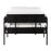 LumiSource Kari Chair, Black Metal/Black Wood/White PU
