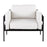 LumiSource Kari Chair, Black Metal/Black Wood/White PU