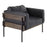 LumiSource Kari Chair, Black/Brown Wood/Black PU - CHR-KARIPU2BKBNBK