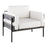 LumiSource Kari Chair, Black Metal/Grey Wood/White PU - CHR-KARIPU2BKGYW