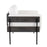 LumiSource Kari Chair, Black Metal/Grey Wood/White PU